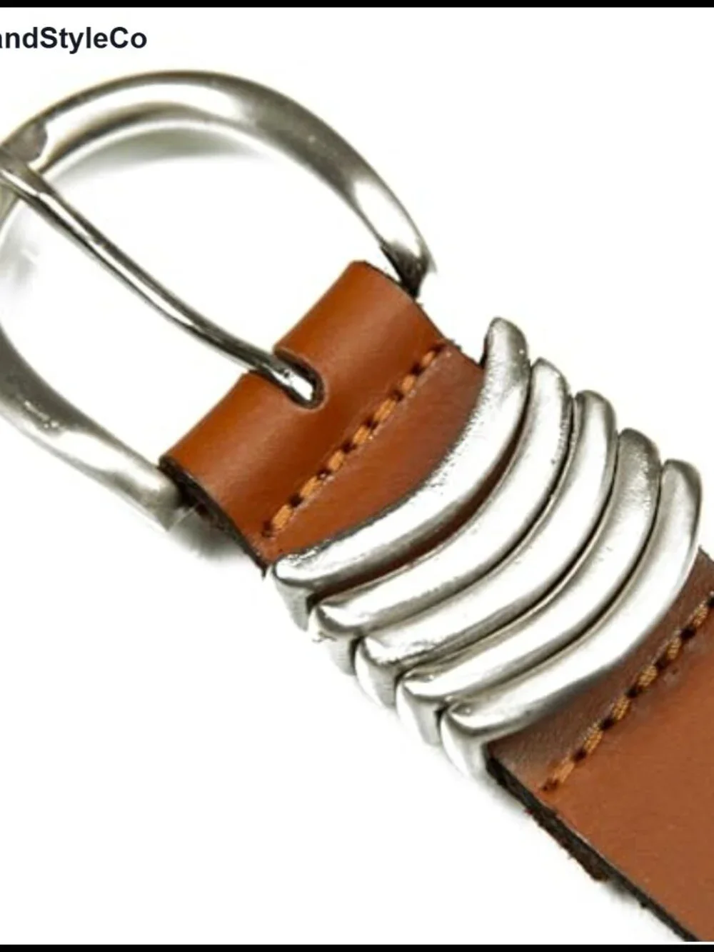 Genuine Buffalo Leather Belt with Harness Buckle for Jeans & Pants